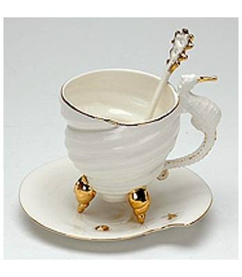 яФарфор Pavone "Морская ракушка" FM-34/4 Чайная пара L=15cm