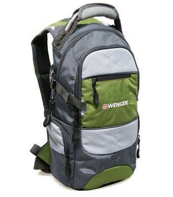 Рюкзак Wenger 13024415 "Narrow hiking pack" серый/серебристый/зеленый 47х23х18см (19л)