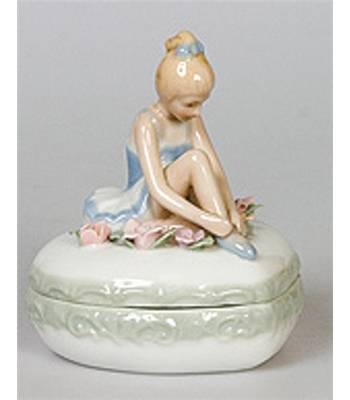 яФигурка фарфоровая "Pavone"  CMS-19/22 "Балерина" шкатулка H=90mm
