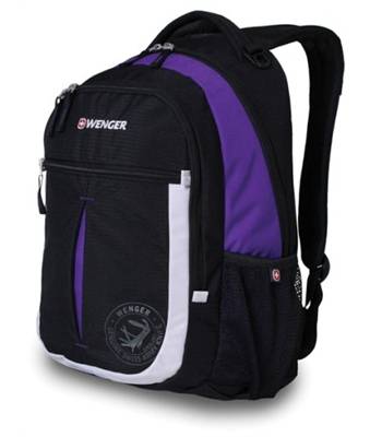 Рюкзак Wenger 13852915 "Montreux" черный/фиолетовый 33х19х43см (26л)