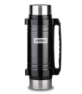 яТермос "Арктика" с широким горлом 202-2500 (Большой черный 2500 мл) с двумя крышками