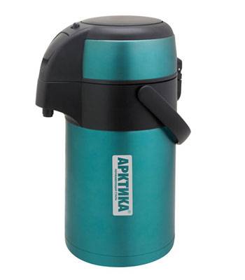 яТермос "Арктика" с пневмонасосом 502-3500 (цветной, 3500 мл)