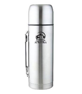 яТермос "Арктика" с узким горлом 107А-1000 (без ручки, в текстильном чехле, 1000 мл)