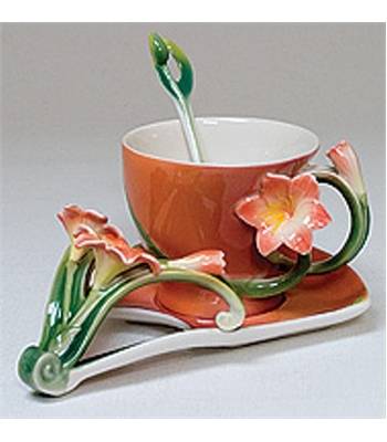 яФарфор Pavone "Кливия" FM-35/3 Чайная пара L=18cm