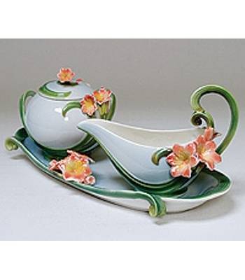 яФарфор Pavone "Кливия" FM-36/2 Набор сахарница и молочник L=30cm