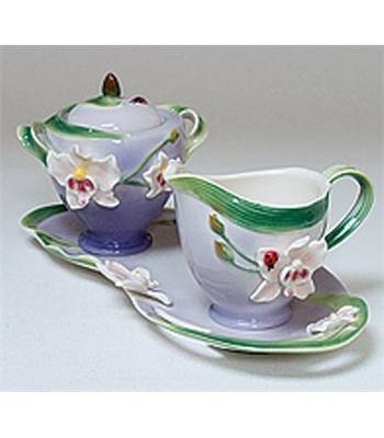 яФарфор Pavone "Орхидея" FM-37/2 Набор сахарница и молочник L=27cm