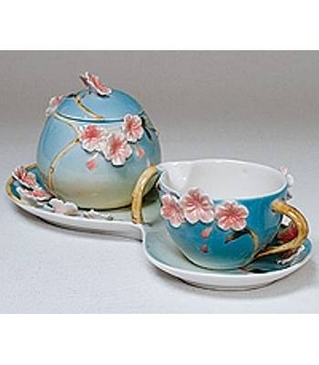 яФарфор Pavone "Сакура" FM-39/2 Набор сазарница и молочник L=28cm