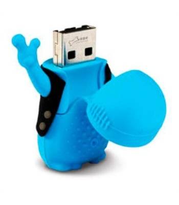 яФлэш-драйв Bone FD-4GB/B_Alien/B инопланетянин синий силиконовый 37x43x17мм
