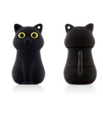 яФлэш-драйв Bone FD-4GB/B_Cat/Blk кошка черная силикон 25 x 44 x 27 мм