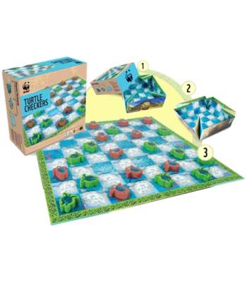 яWWF983 Игра Шашки "Черепашки" Детские развивающие эко-игры от WWF