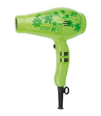 яФен Parlux 0901-3800 green flover COMPACT Ceramic+Ionic зеленый с цветами, 2100W
