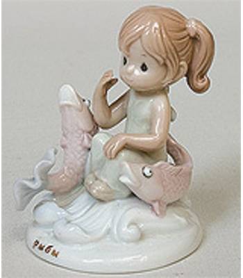 яФигурка фарфоровая "Pavone"  JP-28/03 Рыбы h=10cm