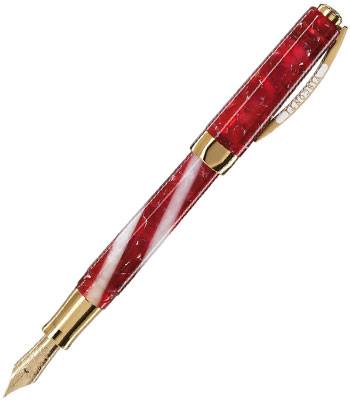 Перьевая ручка Visconti Vs-256-82 "Огонь" Opera Elements. Корпус красная смола, платина.Перо 14кт