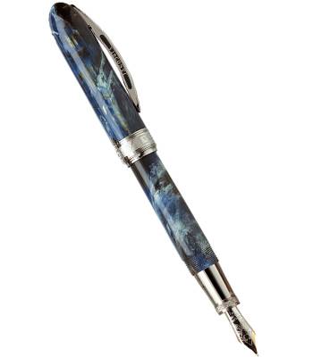 Перьевая ручка Visconti Vs-358-17 Van Gogh mini,корпус синяя смола (океан), отделка хром.,перо сталь