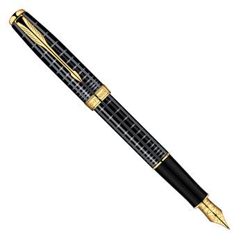 яParker Sonnet F531 Dark Grey Laquer GT перьевая ручка S0912440F