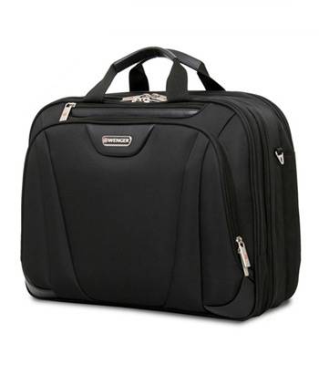 яСумка Wenger 72992298 черный, для ноутбука 17", с тремя отделениями, полиэстер 43,5х35х18 см