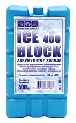 я138218 Аккумулятор холода Camping World Iceblock 400 для изотермич сумок и контейнеров,  400 гр