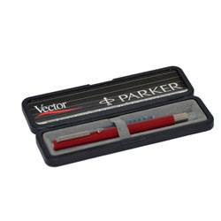 Перьевая ручка Parker Vector, в оригинальной коробке, с инструкцией, перо М, цвет красный, арт.29