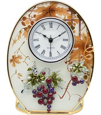 яHS-24810E JARDIN D`ETE Часы "Виноградная лоза" 12 х 5 х 16,5 см