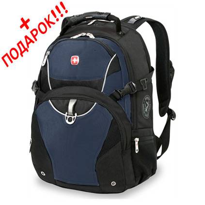Рюкзак Wenger 3263203410 черный/синий с отделением для ноутбука15" 34х17х47 (26л