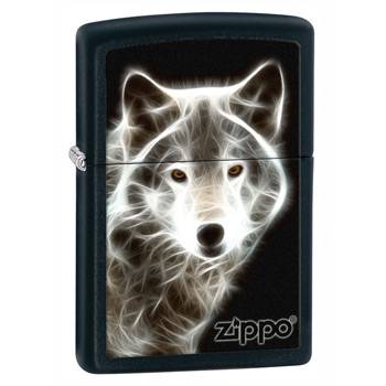 яЗажигалка Zippo 28303 White Wolf Black Matte