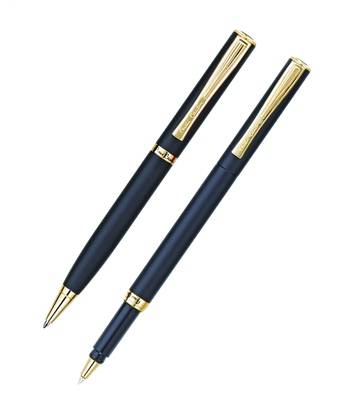 PC0867BP/RP Набор Pierre Cardin Pen and Pen шариковая ручка и роллер. цвет-чёрный, корпус-латунь