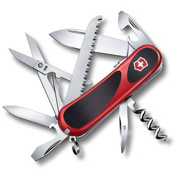 Нож Victorinox 2.3913.SC EvoGrip S17 (85мм 15 функций, красный с чёрными вставками, spring lock)