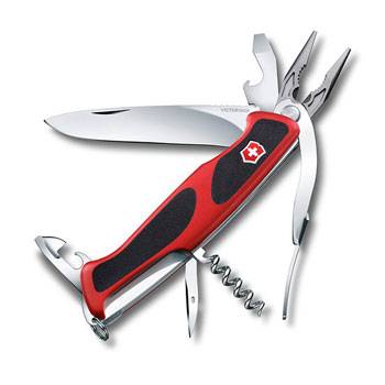 Нож Victorinox RangerGrip 74 (арт. 0.9723.C, 130мм 14 функций красно-чёрный)