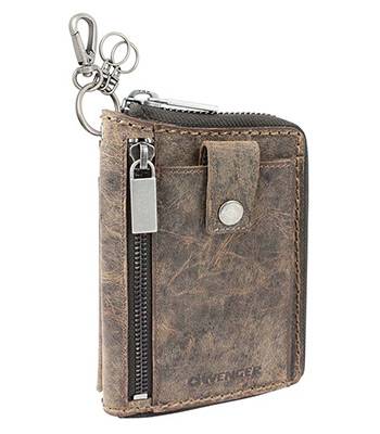 Портмоне Wenger W23-21BROWN Arizona на молнии коричн воловья кожа, 11,5х2,5х16,5см