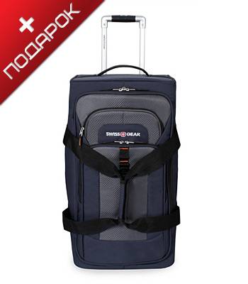 яСумка Wenger 6166344267 SWISSGEAR Sport Line на колесах синий/серый 36x30x61 см, 55 л