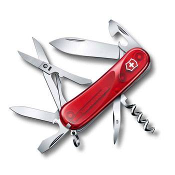 Нож Victorinox Evolution 14.600 2.3903.ET (85мм 14 функций полупрозрачный красный)