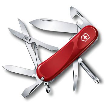 яНож Victorinox 2.4903.SE Evolution S16 (85мм, 14 функций, с фиксатором , красный)