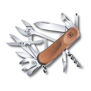 Нож Victorinox EvoWood S557 2.5221.S63 (85мм 19 функций, рукоять ореховое дерево spring lock)