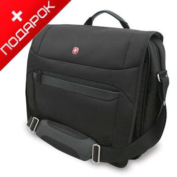 Сумка Wenger 73012292  чёрная, для ноутбука 15", 3 отделения, 41x10x36 см, 15л