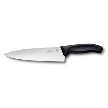 Разделочный нож Victorinox 6.8063.20B SwissClassic (20см, широкое лезвие, чёрный, в карт. блистере)
