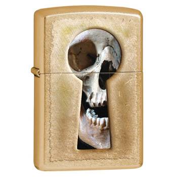 яЗажигалка Zippo 28540 Keyhole Skull Gold Dust