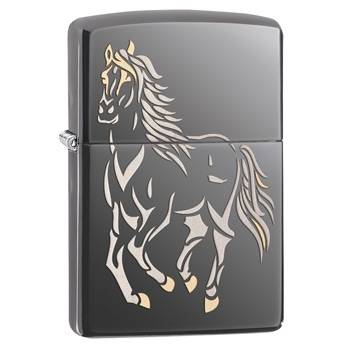 яЗажигалка Zippo 28645 Running Horse Black Ice
