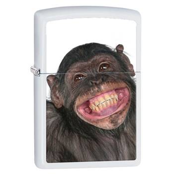 яЗажигалка Zippo 28661 Monkey White Matte