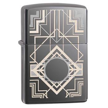 яЗажигалка Zippo 28950 Art Deco Black Ice