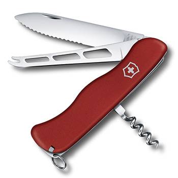 Нож Victorinox 0.8303.W Cheese Knife 111мм, красный, серрейтор