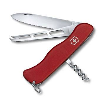 яНож Victorinox 0.8833.W Cheese Knife солдатский с фиксатором, 111мм, красный