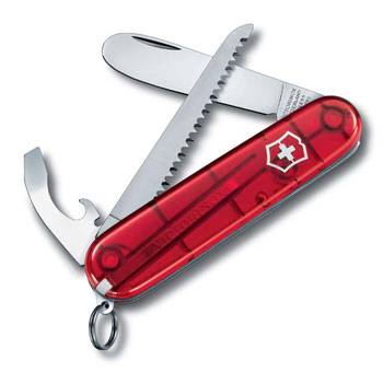 Нож Victorinox 0.2373.T My First Victorinox офицерский, 84мм, полупрозр. красный