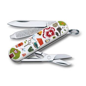 яНож-брелок Victorinox 0.6223.L1505 Classiс "Nature Adventure" 58мм