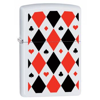 яЗажигалка Zippo 29191 Poker Patterns White Matte