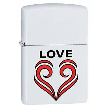 яЗажигалка Zippo 29193 Love Theme White Matte