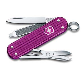 яНож-брелок Victorinox 0.6221.L16 Classic Alox, 58мм, фиолетовый