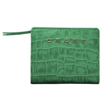 Кошелёк Cross Bebe Coco AC578083-4 кожа наппа, фактурная, зелёный/рыжий 11,2 х 9,4 х 2 см