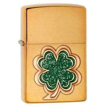 яЗажигалка Zippo 28806 Shamrock Brushed Brass