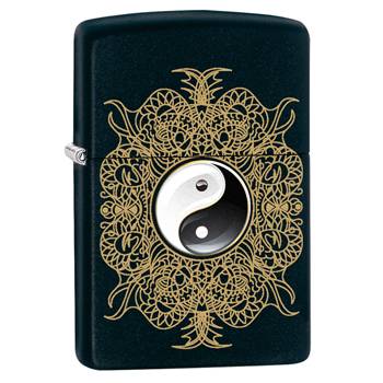 яЗажигалка Zippo 28829 Ying Yang Black Matte