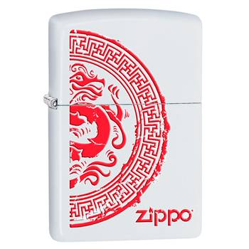 яЗажигалка Zippo 28855 Dragon White Matte